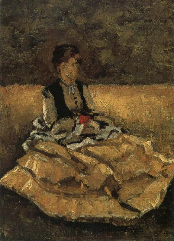Gustave Caillebotte The fem sit on the lawn Norge oil painting art